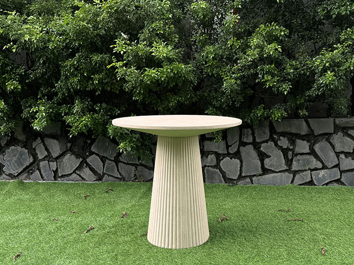 FLUTED ROUND  CONCRETE COFFEE TABLE 31