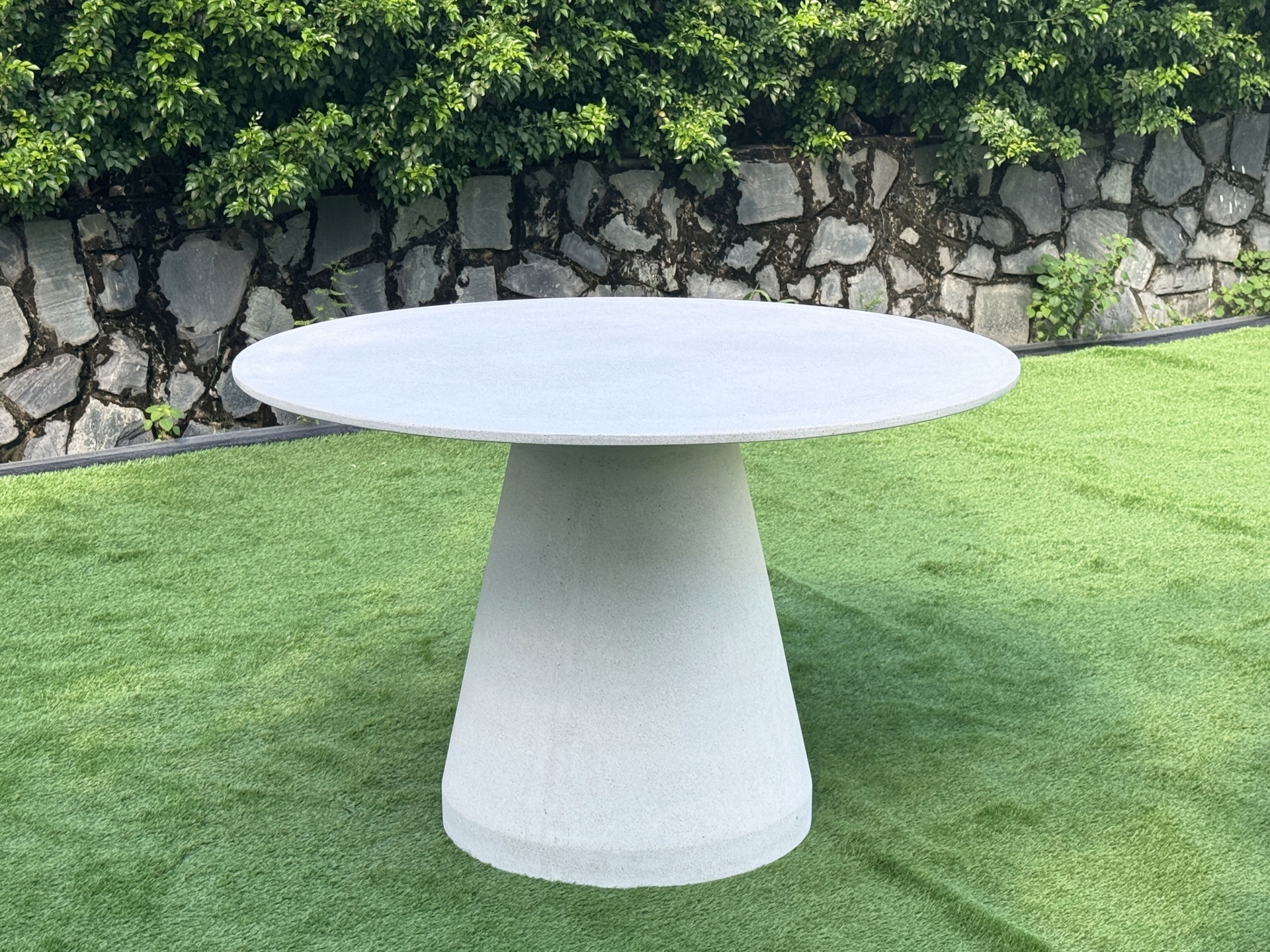 Sandblasted Round Concrete Dining Table