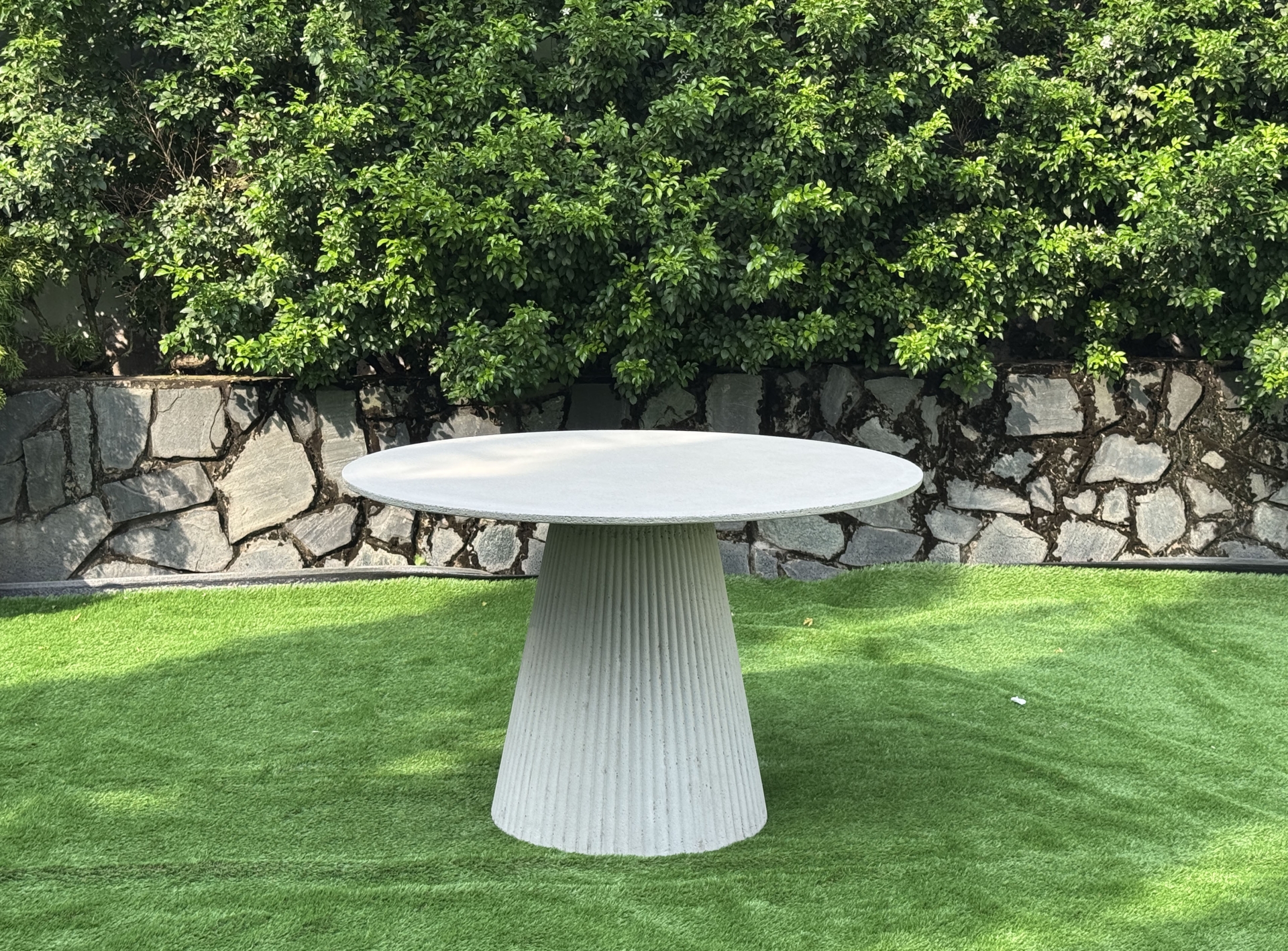 Sandblasted Round Concrete Dining Table