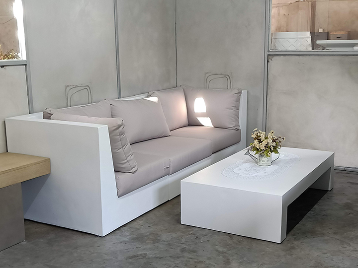 MODULAR  CONCRETE SOFA CORNER AND MIDDLE