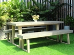 Elegant Concrete Dining Table Set