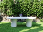 Oval Top Concrete Dining Table