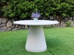 Sandblasted Round Concrete Dining Table