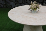 Warm Sand Round Concrete Dining Table