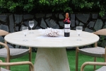 Warm Sand Round Concrete Dining Table