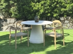 Sandblasted Round Concrete Dining Table