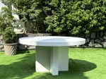 CROSS BASE ROUND CONCRETE DINING TABLE