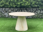 Warm Sand Round Concrete Dining Table