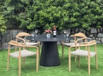 Cone Base Round Concrete Dining Table