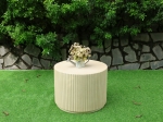 FLUTED ROUND CONCRETE COFFEE TABLE 24