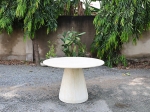 CONICAL BASE ROUND CONCRETE DINING TABLE