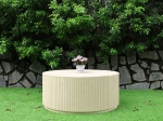 FLUTED ROUND CONCRETE COFFEE TABLE 36