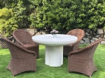 Clover Round Concrete Dining Table
