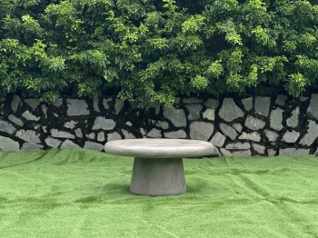 STONY CONE BASE ROUND CONCRETE COFFEE TABLE