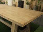 Alys Trestle Concrete Dining table 7′ - Steady Wood Legs