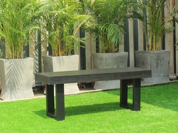 2 seaters Concrete Bench  - Iron Legs