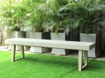 Elegant Concrete Dining Table Set