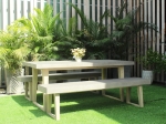 Elegant Concrete Dining Table Set