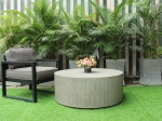 FOX EYES PATTERN ROUND CONCRETE COFFEE TABLE