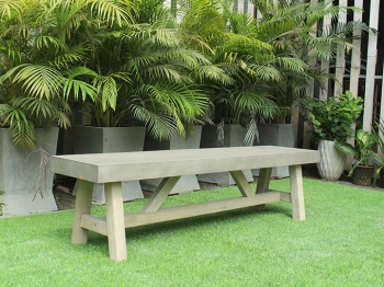 Alys Trestle Bench - wood legs