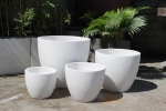 Set Of 4 Luxury Fiber Concrete Egg Planter