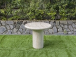 Travertine Round Concrete Coffee Table