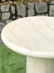Travertine Round Concrete Coffee Table