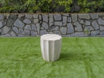 Travertine Carambola Concrete Side Table