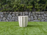 Travertine Carambola Concrete Side Table