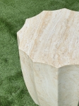 Travertine Carambola Concrete Side Table