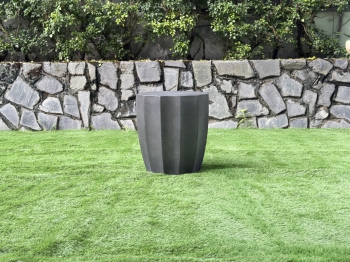Graphite Carambola Concrete Side Table