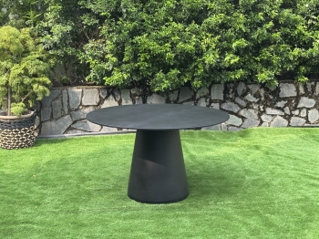 Cone Base Round Concrete Dining Table