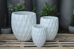 Set Of 3 Diamond Round Planters