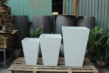 Set Of 3 Jumbo Tapered Planters